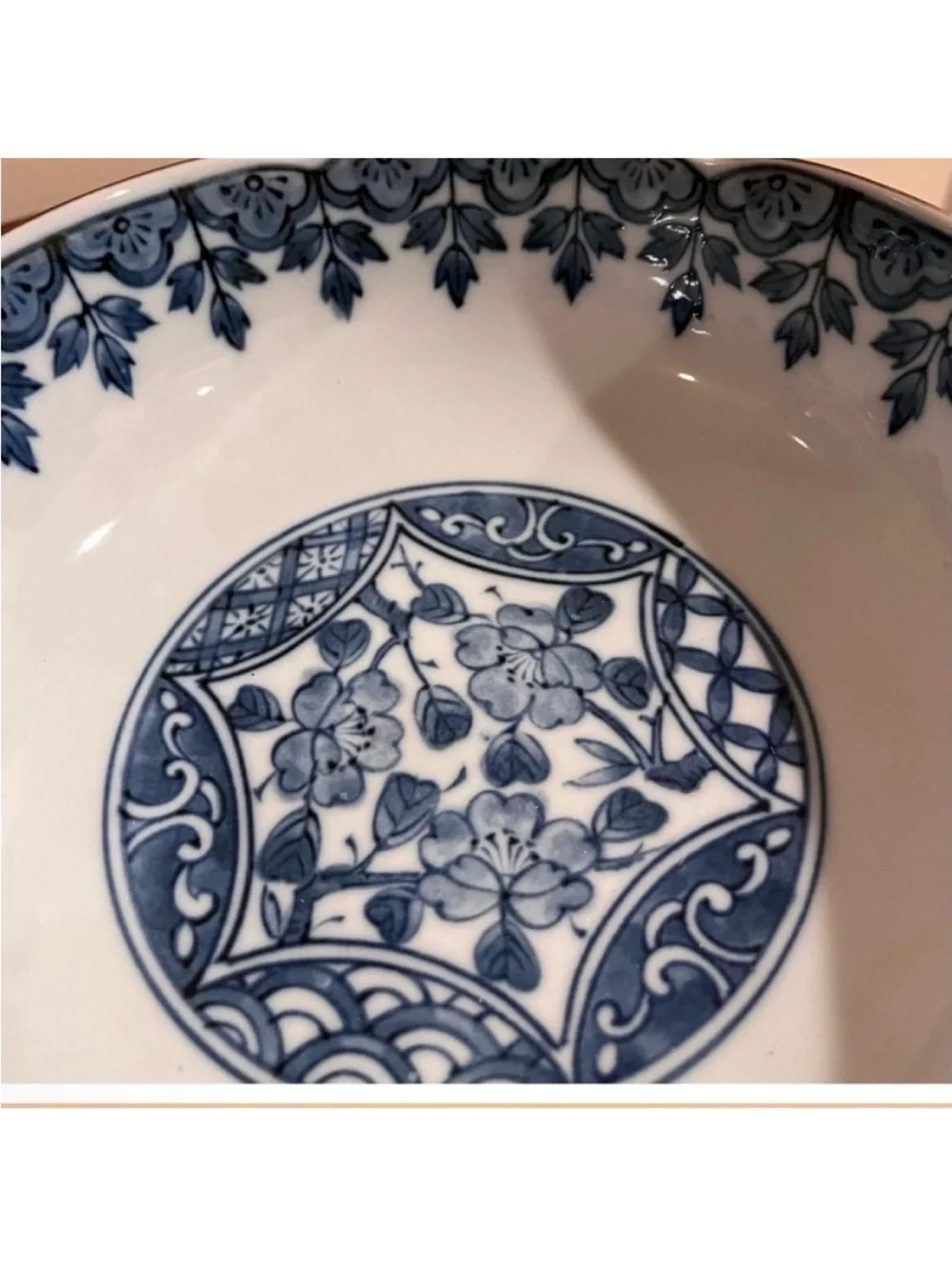 NWOT- Retro Bowl - Scalloped Porcelain Floral Bowl